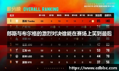 郎斯与布尔格的激烈对决谁能在赛场上笑到最后